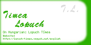timea lopuch business card